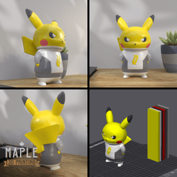 Pikachu Villain Costume - Team Galactic - Pokemon 3d model
