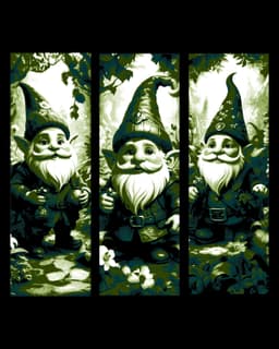 Portraits of Garden Gnomes - Set of bookmarks 3d model