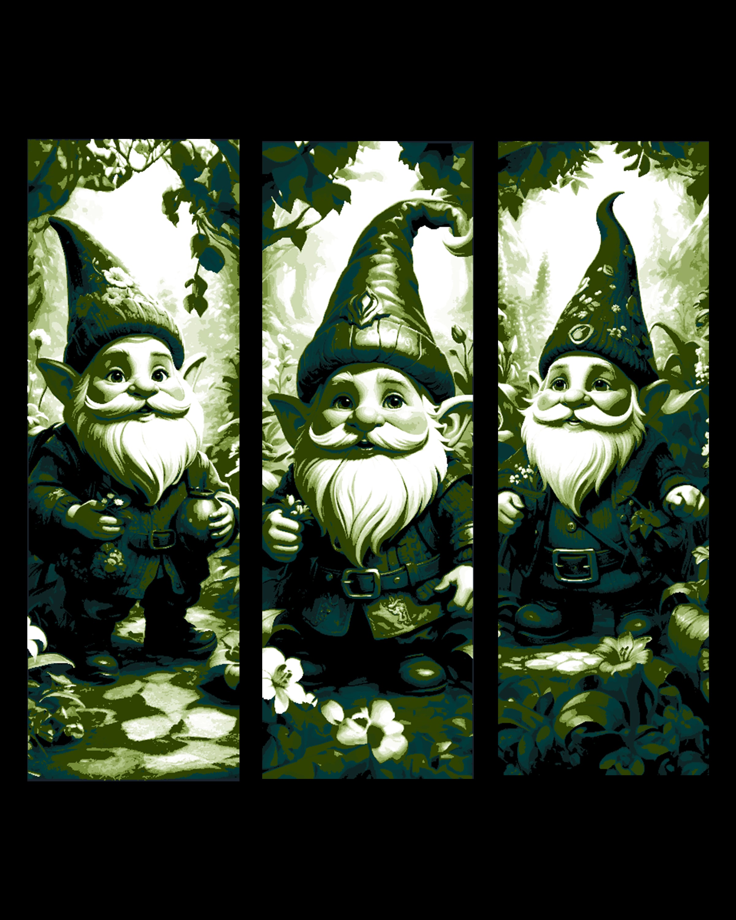 Portraits of Garden Gnomes - Set of bookmarks 3d model