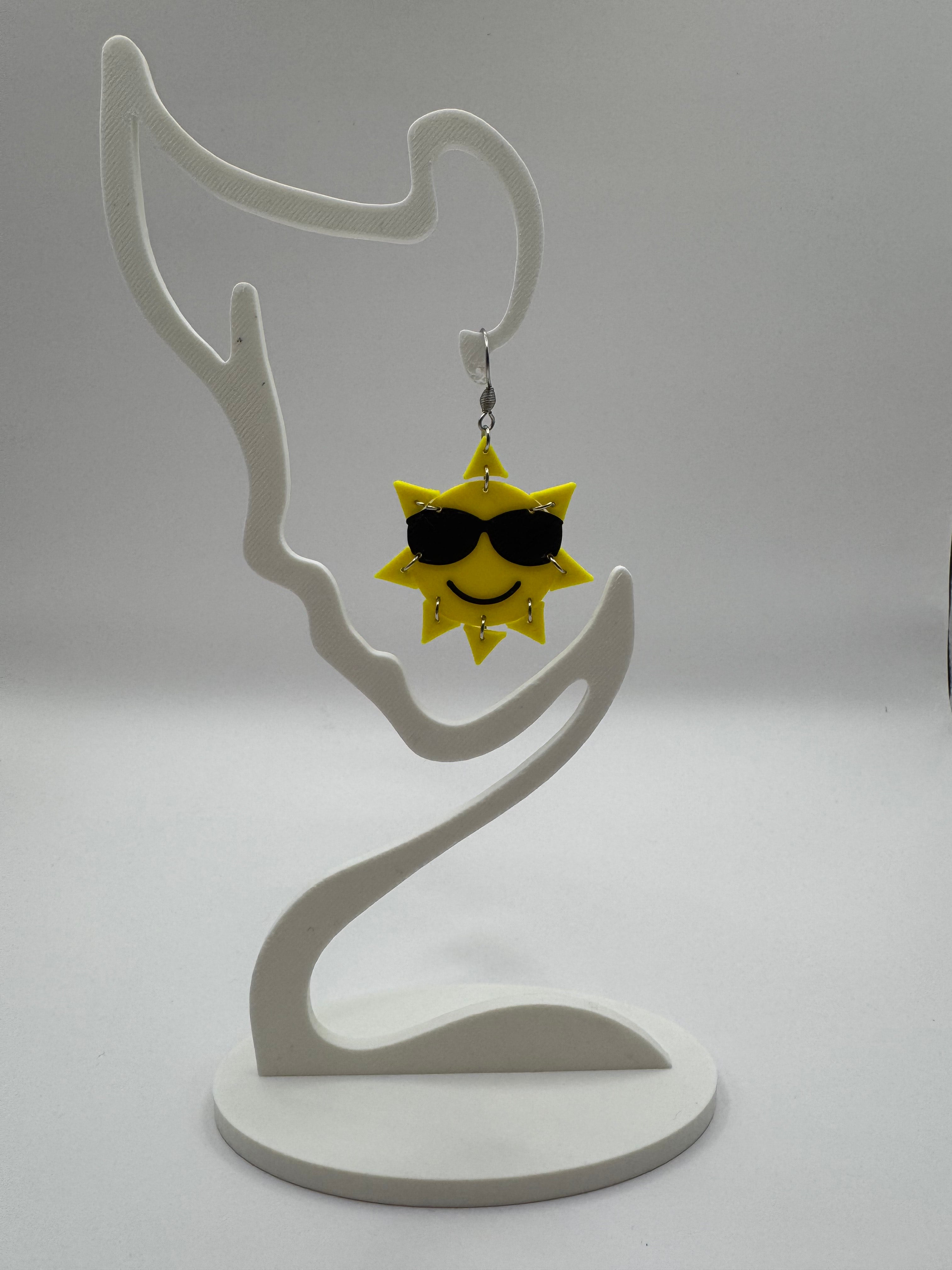 Sun Earrings 3d model