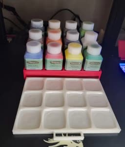 Paint stand with palette drawer 3d model