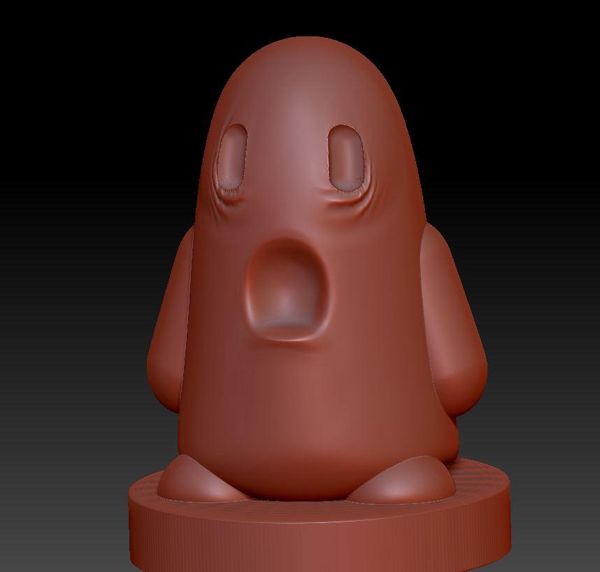 Sad Crying Ghost W Arms Base 3d model