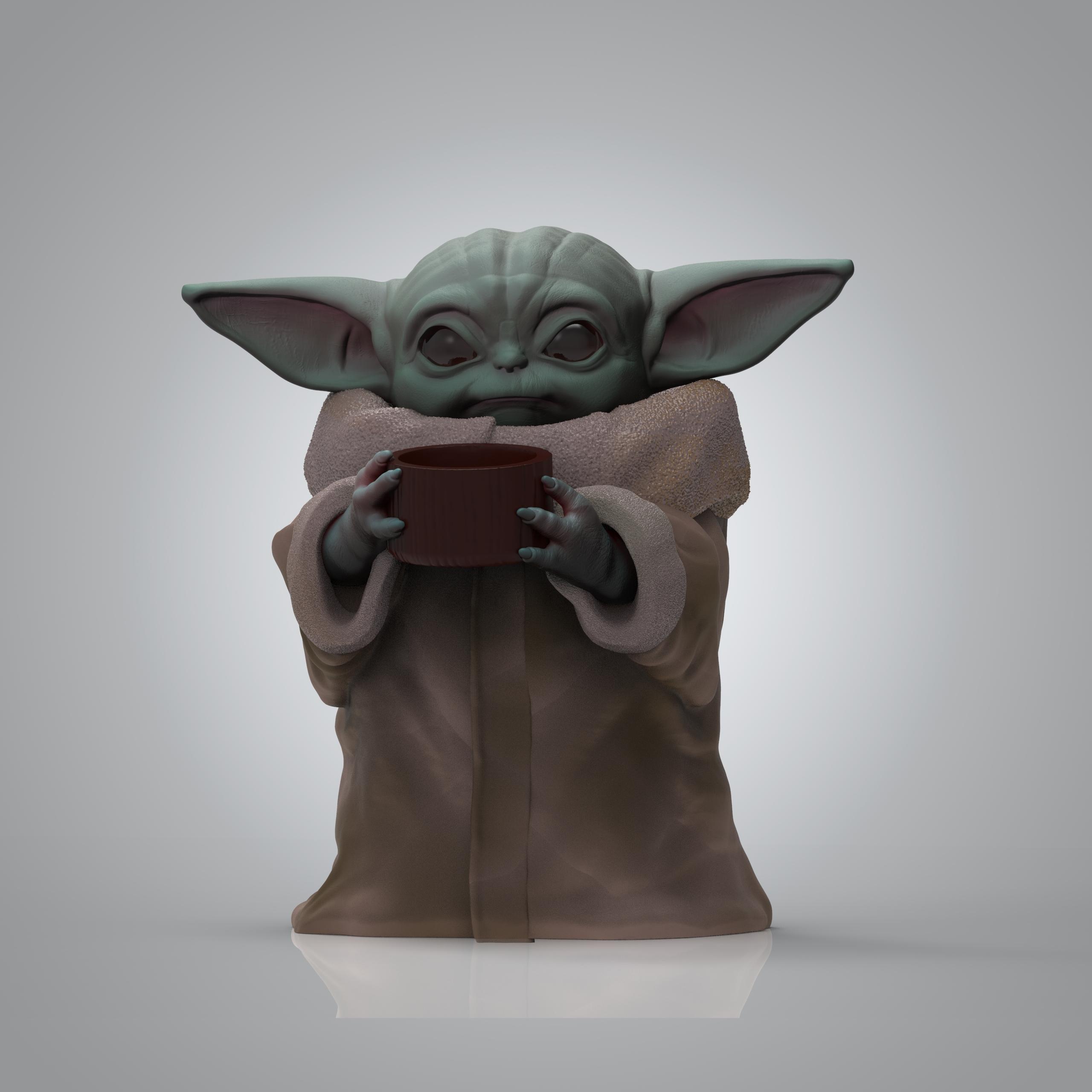 Baby Yoda (Pre-Supported) 3d model