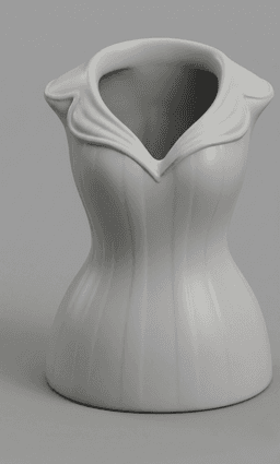 Free Corset Makeup Brush Holder STL – Coquette Vanity Organizer & Cosmetic Brush Cup 3D Print 3d model