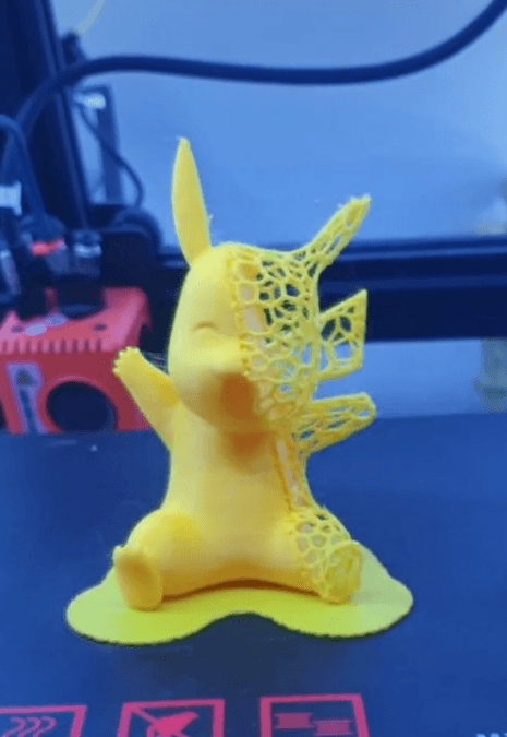 Pikachu Voronoi 3d model
