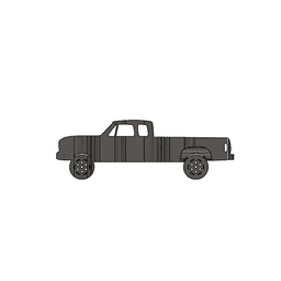 1993 Ram D350 3D Car Flip Art Desk Display 3d model