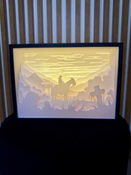 Red Dead Redemption 3D Shadow Box Lamp 3d model