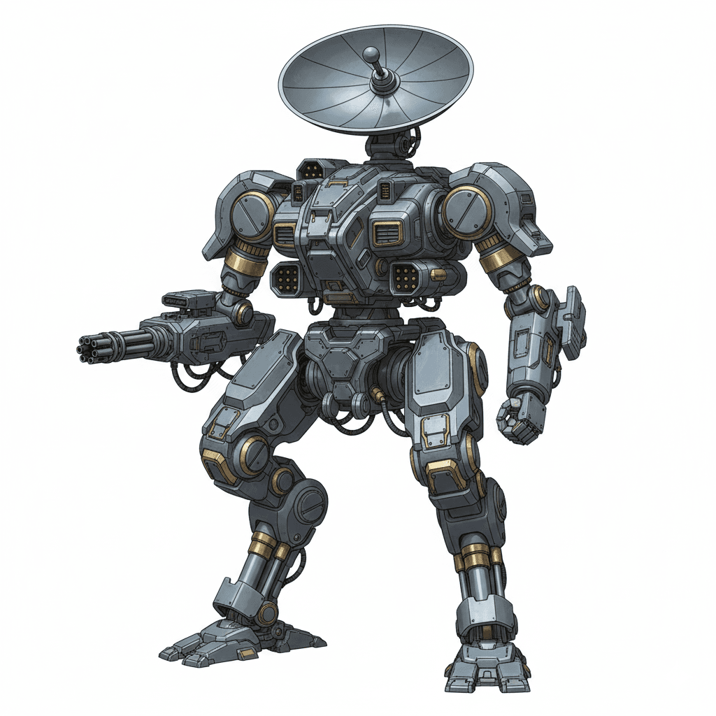 Military Mechs : Radar Command Tactical Mech 3d model