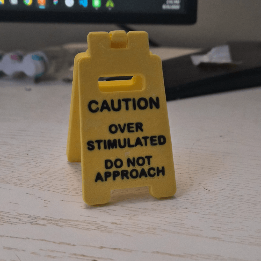 Caution Sign (Overstimulated) 3d model