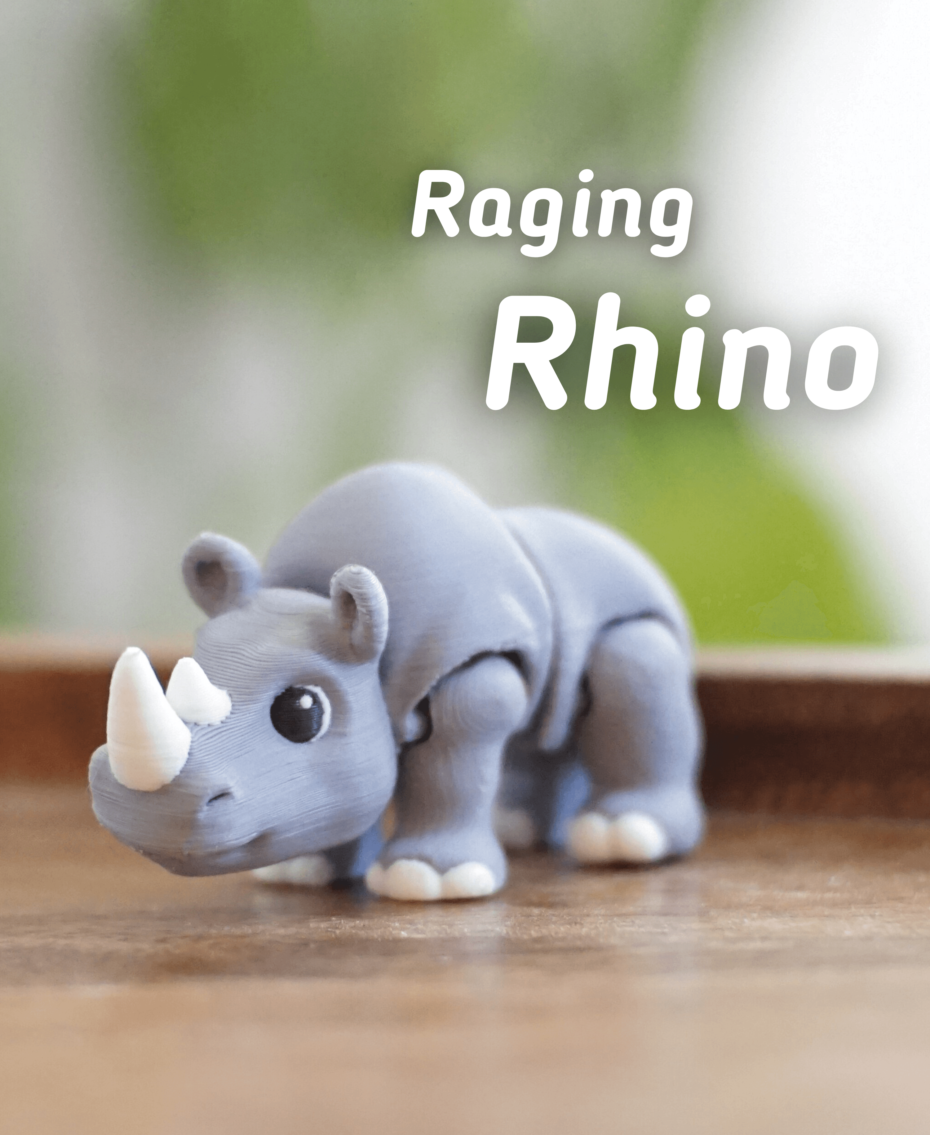 Raging Rhino - Articulated Fidget Rhino - Ludo Flexy 3d model