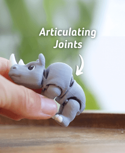 Raging Rhino - Articulated Fidget Rhino - Ludo Flexy 3d model