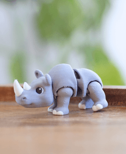 Raging Rhino - Articulated Fidget Rhino - Ludo Flexy 3d model
