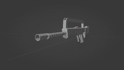 LOW POLY FAMAS for game asset or 3D Print. 3d model