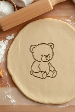 Cute Bear Cookie Cutter, Biscuit Cutter 3d model