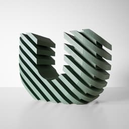 The Wiko U-Vase, Modern and Unique Home Decor for Dried and Preserved Flower Arrangement 3d model