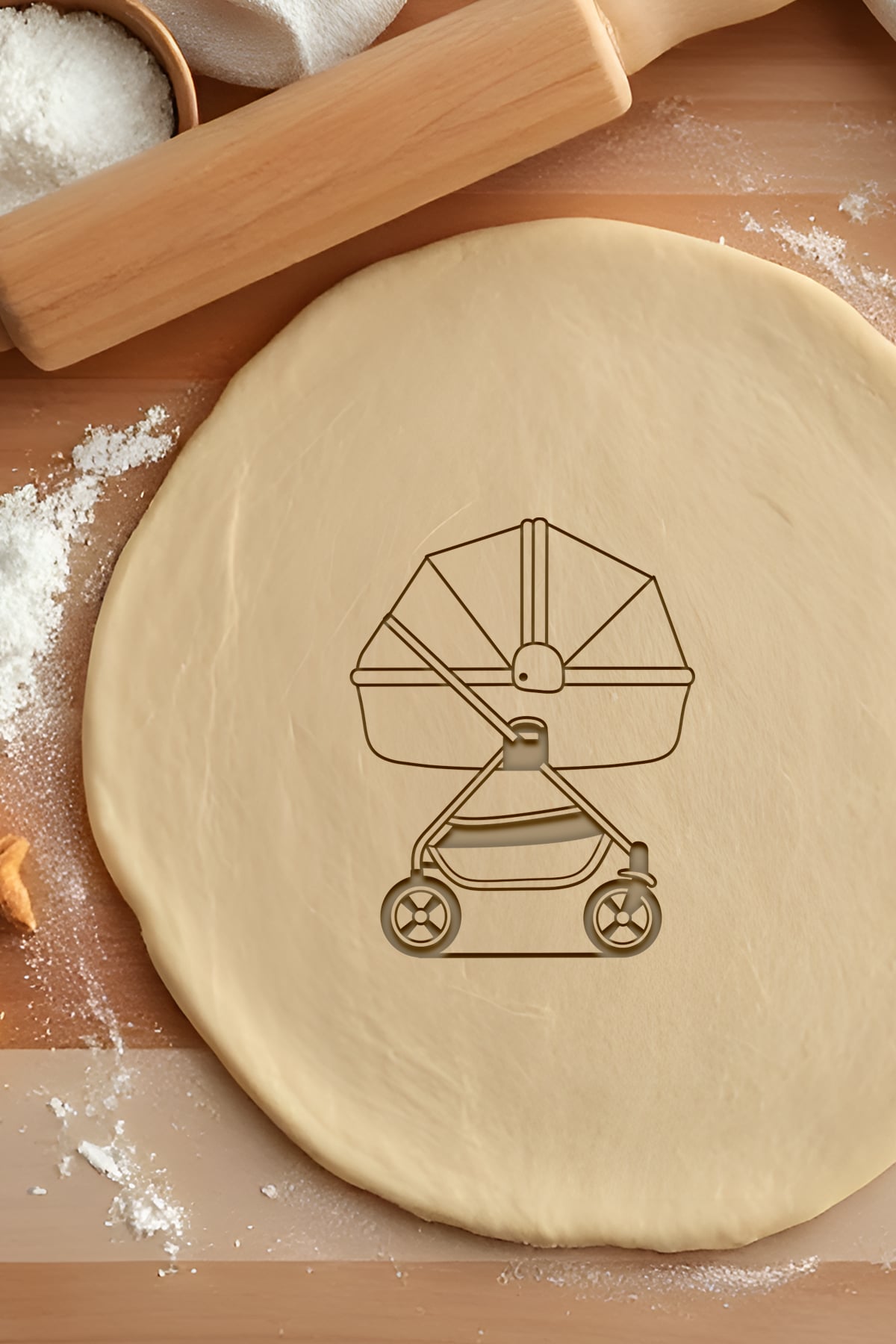 Stroller Cookie Cutter, Biscuit Cutter 3d model