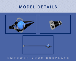 Rudeus Staff STL Files - Mushoku Tensei: Jobless Reincarnation Cosplay Prop (Digital Download) 3d model