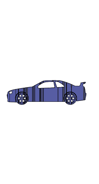Skyline R34 3D Car Flip Art 3d model