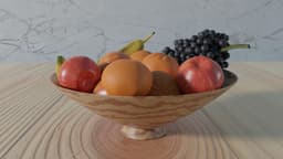 Fresh Fruits in a bowl 3d model