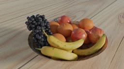 Fresh Fruits in a bowl 3d model