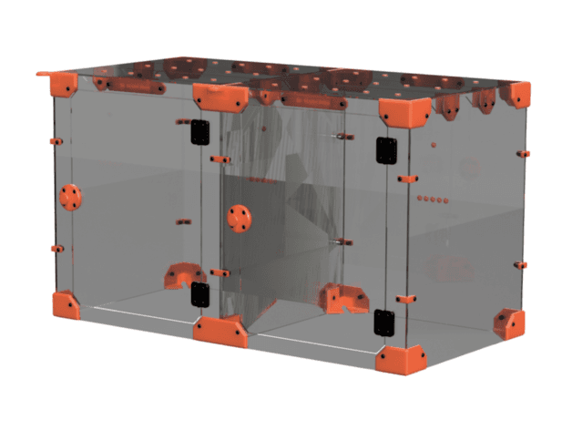 Daisy-Chain (DC) Universal 3D Printer Enclosure Build by 3D Sourcerer 3d model