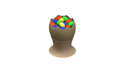 Broken egg full of eggs Easter decoration 3d model