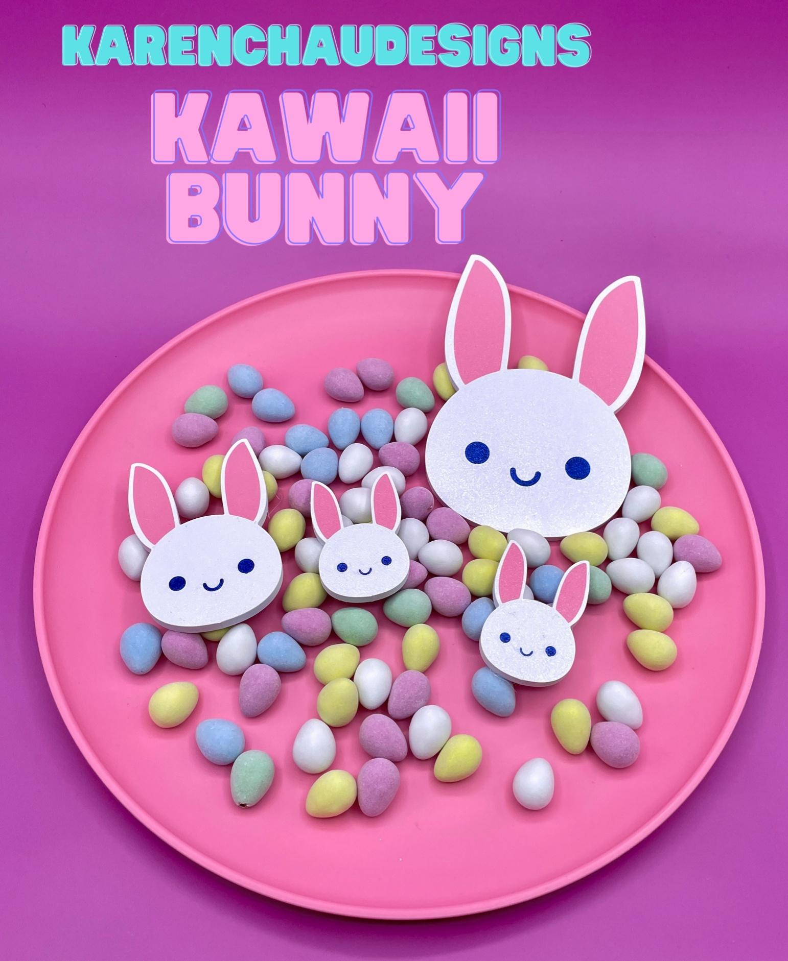 March Magnets - Day 11 #marchmagnets | Kawaii Bunny (w/ optional magnet hole) | Cute Easter Bunny 3d model