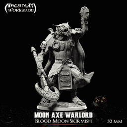 Werewolf Warlord Moon Axe (50mm) 3d model