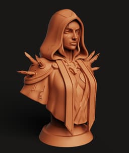 Arcane Sorceress Bust STL | Fantasy Mage 3D Print | RPG Statue 3d model
