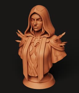 Arcane Sorceress Bust STL | Fantasy Mage 3D Print | RPG Statue 3d model