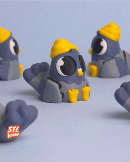 Cute articulated pigeon couple - Pippo and Pippa 3d model