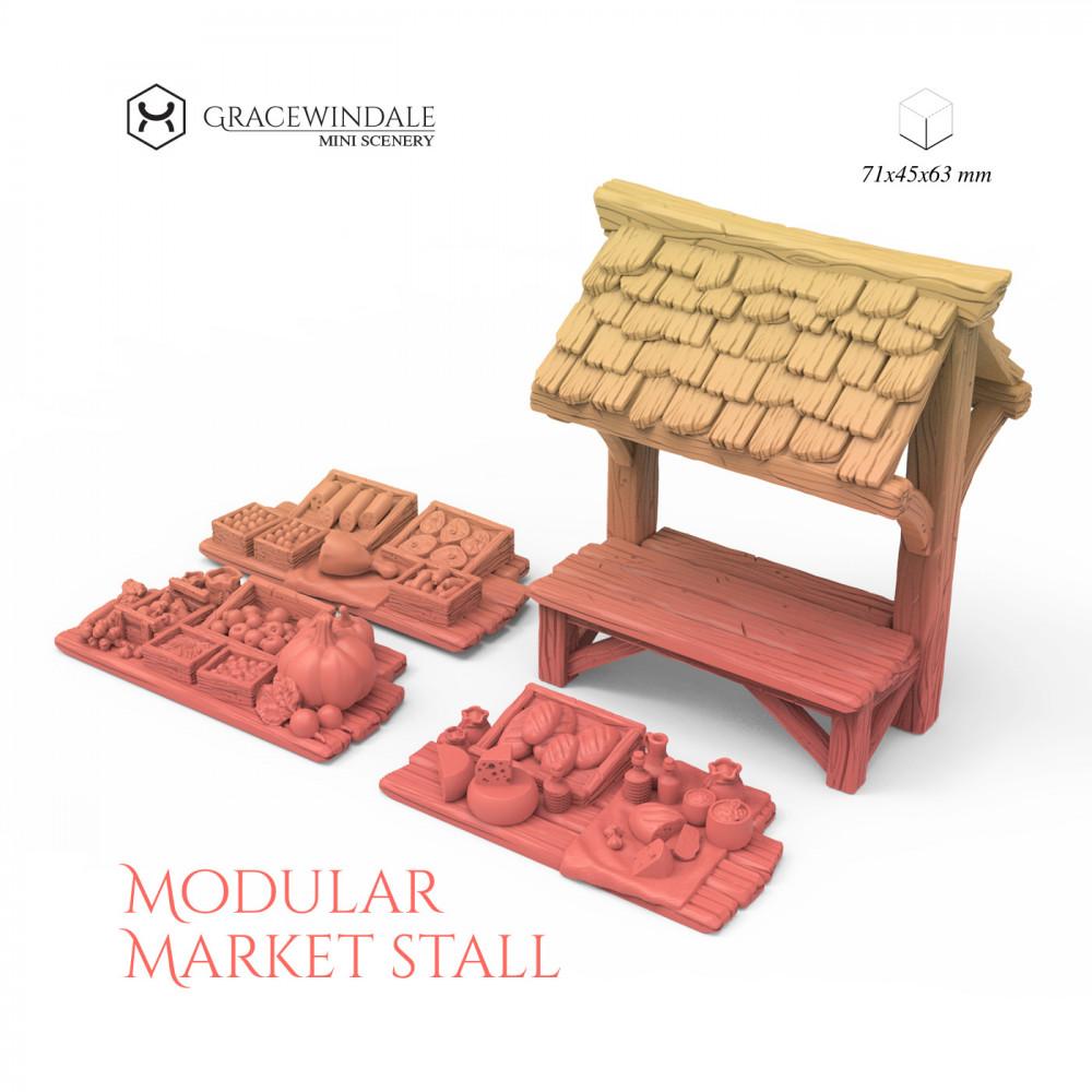 Modular Market Stall 3d model