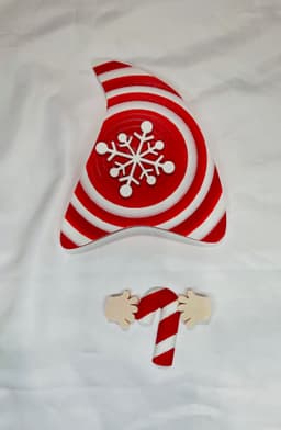 Magnetic Puffy Snowflake Hat For Modular Gnome Sign 3d model