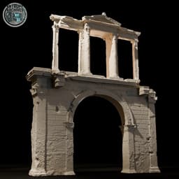 Historic Hadrian's Gate Monument | HO/O Scale 3d model