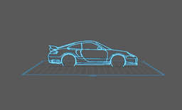 Porsche - 996 GT2 Wall Art 3d model