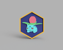 Ivysaur Pokemon PokeCoin 3MF 3d model