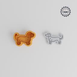 Dachshund Cookie Cutter & Stamp Set, Perfect for Cookies & Fondant, S/M/L Sizes, Dog Breed Baking Tools, Puppy & Pet Decor PRODUCT_280 3d model
