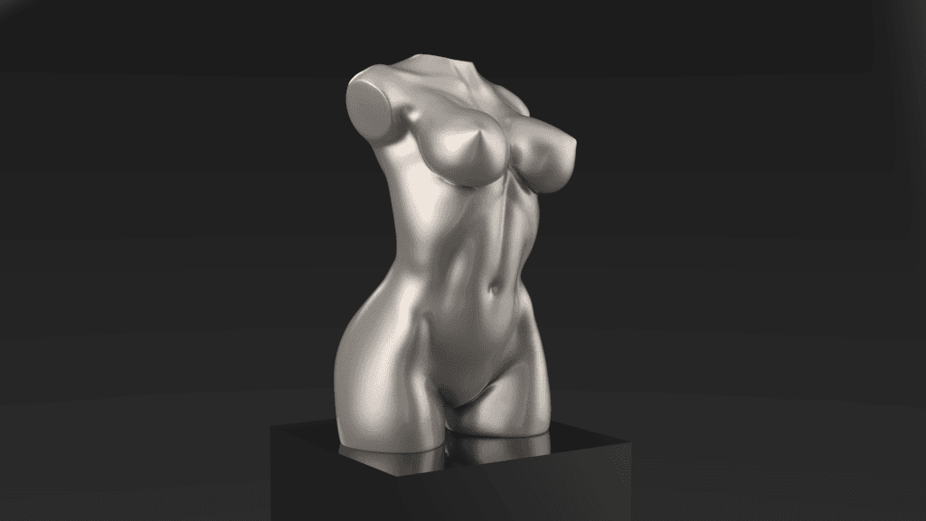 Female Torso Statue 3d model