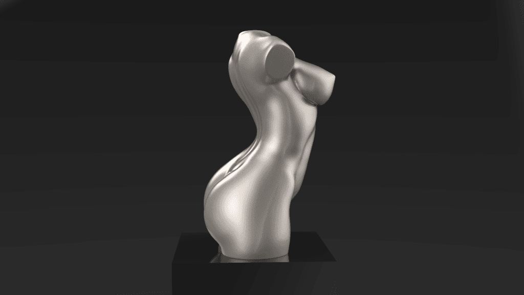 Female Torso Statue 3d model