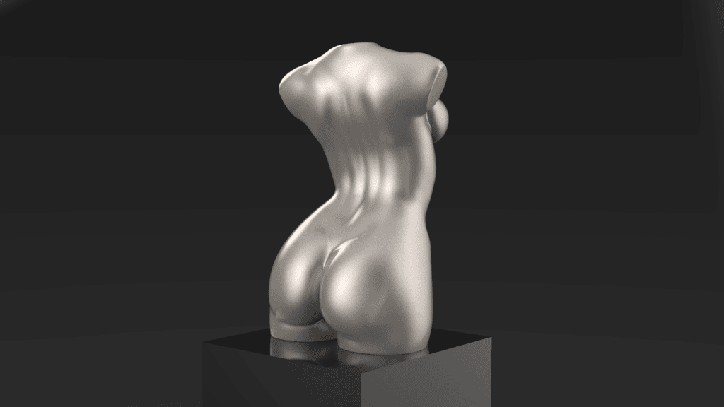 Female Torso Statue 3d model