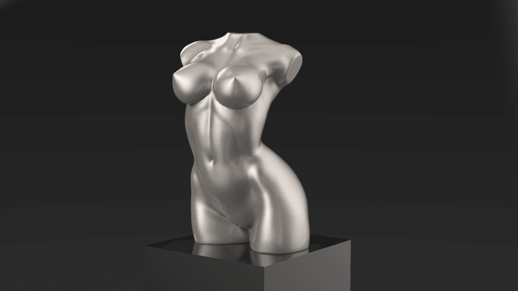Female Torso Statue 3d model