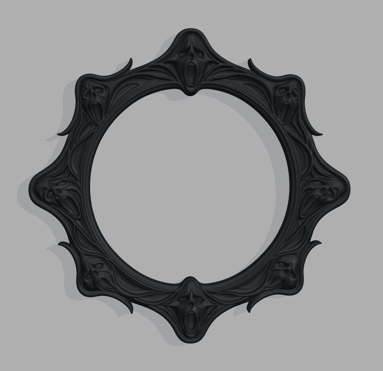 Haunted Frame of Woe – Hangable Gothic Ghost Picture Frame 3d model