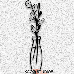 minimalist flower decor flower wall art floral decoration 3d model