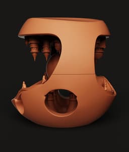 Sci-Fi Orbital Core Statue | Futuristic Space Station Model | Tech Architecture Decor 3d model