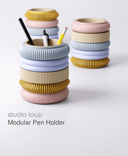 Modular Pen Holder 3d model
