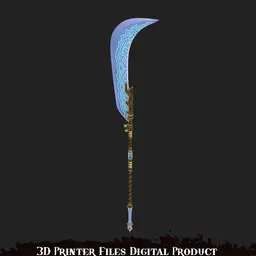 Mira Cosplay Go Dok Woldo Glaive weapon Kpop Demon Hunters 3d model