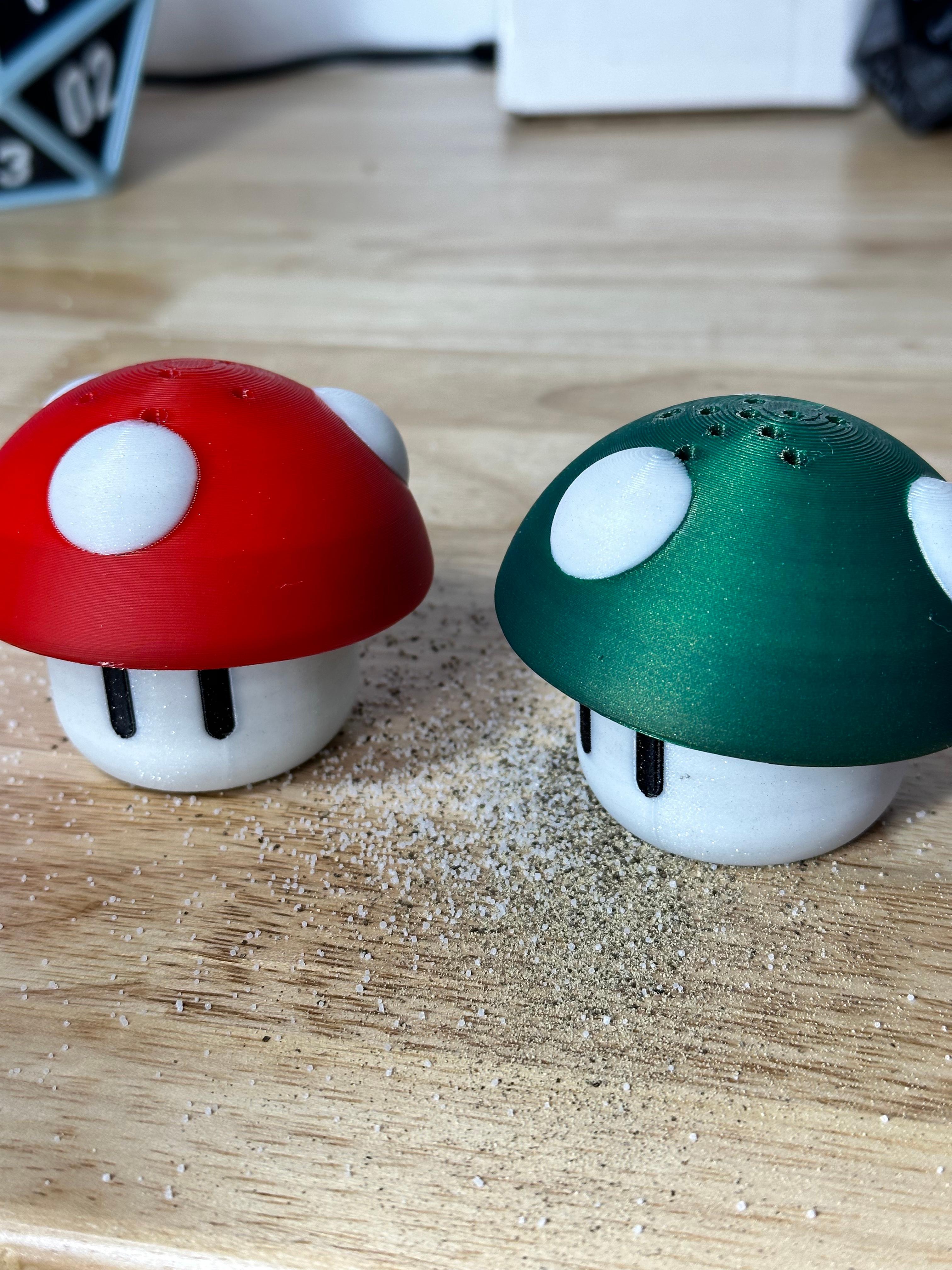 SUPER MARIO BROS - SALT AND PEPPER SHAKERS WITH WARP TUBE CADDY!  3d model