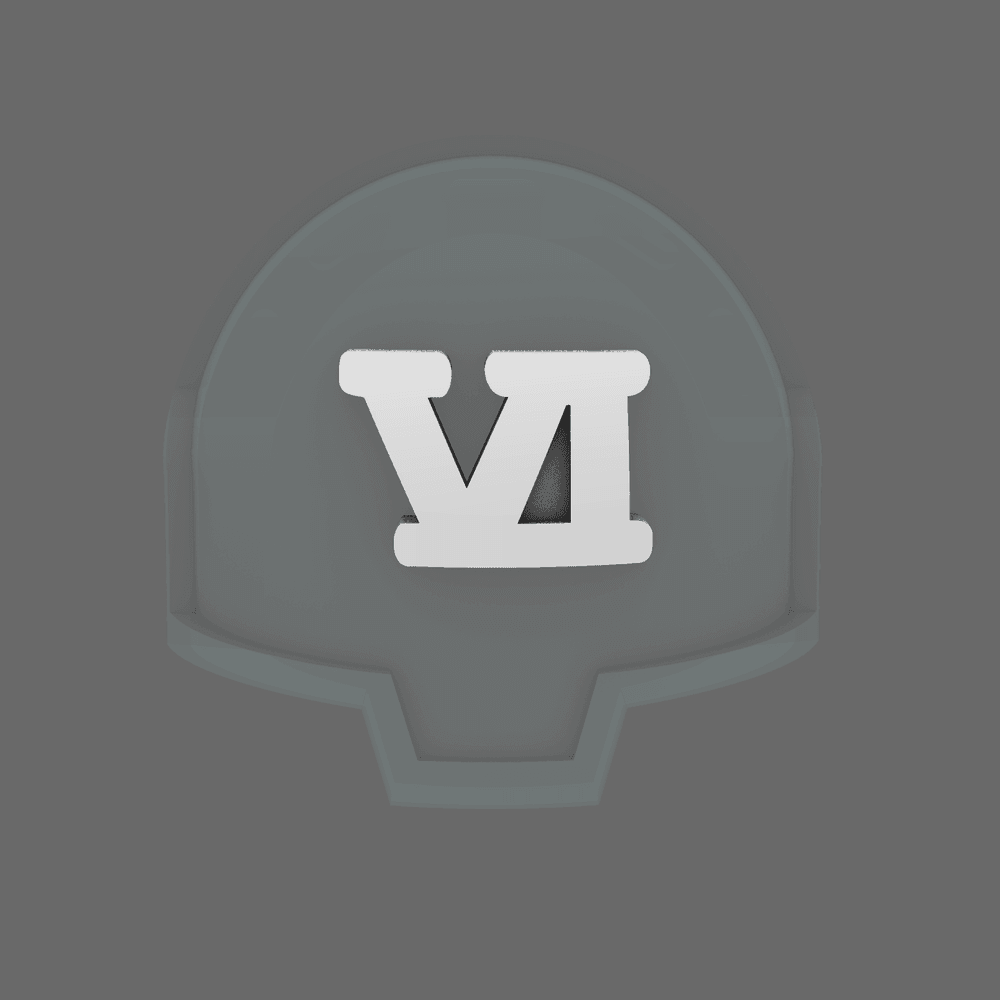 Space Knights DV04 Standard Roman Numeral 06 Shoulder Symbols 3d model