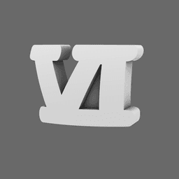 Space Knights DV04 Standard Roman Numeral 06 Shoulder Symbols 3d model