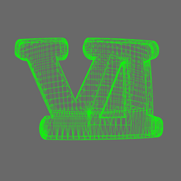 Space Knights DV04 Standard Roman Numeral 06 Shoulder Symbols 3d model
